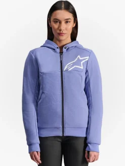 Alpinestars Stella Chrome V2 Motorhoodie Blue/Violet/White 7185> Motorhoodies|Motorjassen