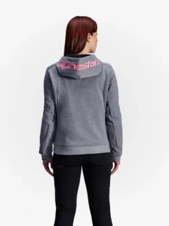 Alpinestars Stella Chrome V2 Motorhoodie Gray Heather/Pink Fluo 9197><noscript><img width=