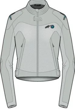 Alpinestars Stella Circal-1 Air Motorjas Metal Gray Methyl Blue 9249> Motorjassen