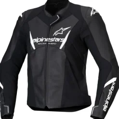 Alpinestars Stella Faster V3 Leather Motorjas Black White 12> Motorjassen