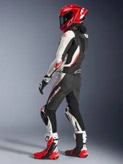 Alpinestars Stella Gp-R7 2Pc Leather Suit Racepak Black/White/Red Fluo> Motorpakken