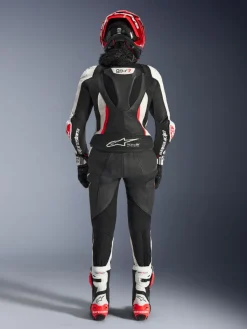 Alpinestars Stella Gp-R7 2Pc Leather Suit Racepak Black/White/Red Fluo><noscript><img width=