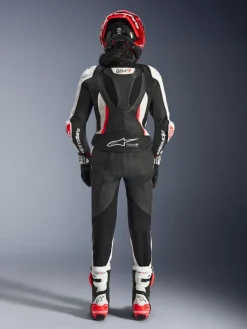 Alpinestars Stella Gp-R7 2Pc Leather Suit Racepak Black/White/Red Fluo><noscript><img width=