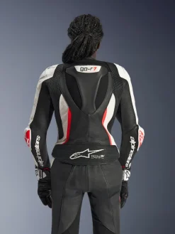 Alpinestars Stella Gp-R7 2Pc Leather Suit Racepak Black/White/Red Fluo><noscript><img width=