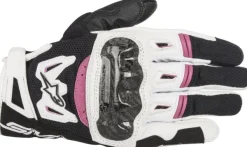 Alpinestars Stella Smx-2 Air Carbon V2 Gloves Black White Fuchsia 1239> Motorhandschoenen