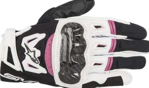 Alpinestars Stella Smx-2 Air Carbon V2 Gloves Black White Fuchsia 1239> Motorhandschoenen