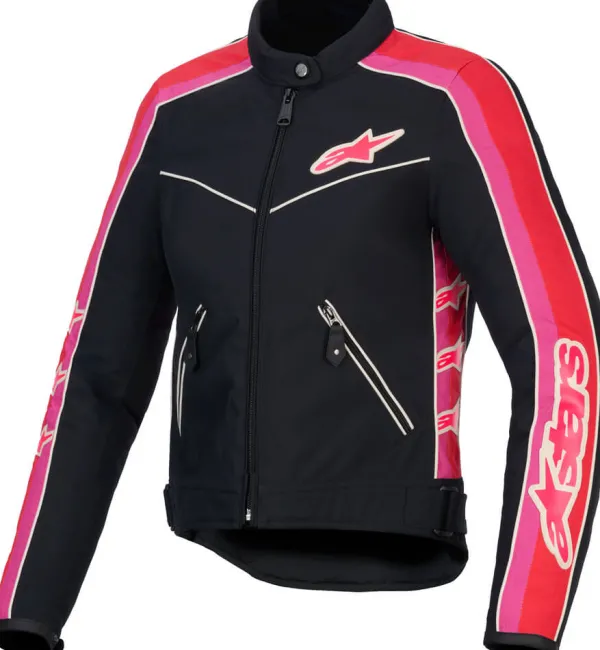 Alpinestars Stella T-Dyno WR Motorjas Black Bright Red Fuchsia 1499> Motorjassen