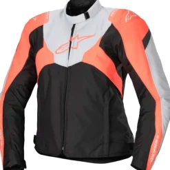 Alpinestars Stella T-Jaws V4 WP Motorjas Black/Ice Gray/Fluo Coral 1789> Motorjassen