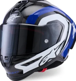 Alpinestars Supertech R10 Arius Black White Blue Glossy> Integraalhelmen