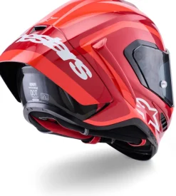 Alpinestars Supertech R10 Arius Black White Double Red Glossy> Integraalhelmen