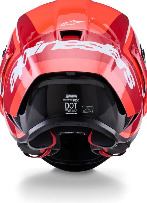 Alpinestars Supertech R10 Arius Black White Double Red Glossy> Integraalhelmen