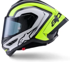 Alpinestars Supertech R10 Arius Black Silver Yellow Fluo Glossy> Integraalhelmen