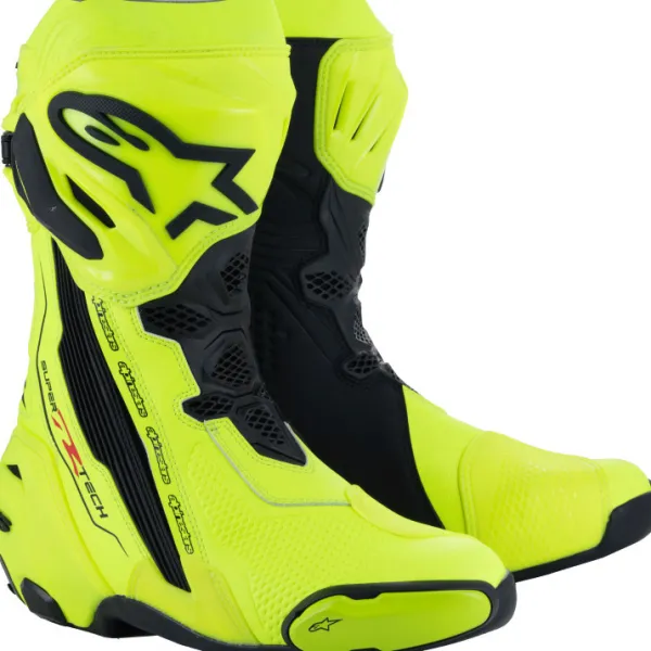 Alpinestars Supertech R 2021 Boots Yellow Fluo Black 551>Heren Heren Motorlaarzen|Race Motorlaarzen