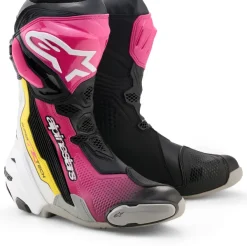 Alpinestars Supertech R Boots Black/Magenta/White/Yellow>Heren Heren Motorlaarzen|Race Motorlaarzen