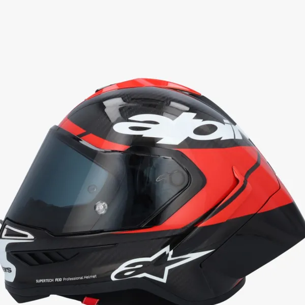 Alpinestars Supertech R10 Element Black Carb Bright Red White Gl> Integraalhelmen