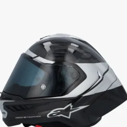 Alpinestars Supertech R10 Element Black Carb Silver Black Glossy> Integraalhelmen