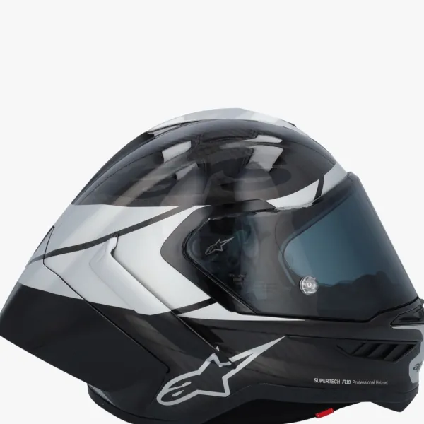 Alpinestars Supertech R10 Element Black Carb Silver Black Glossy> Integraalhelmen