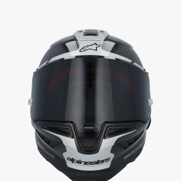 Alpinestars Supertech R10 Element Black Carb Silver Black Glossy> Integraalhelmen