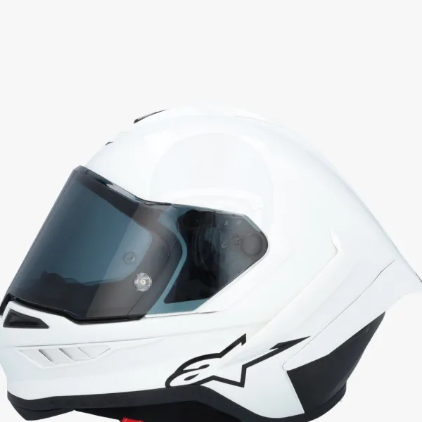 Alpinestars Supertech R10 Solid White Glossy Black Matt> Integraalhelmen