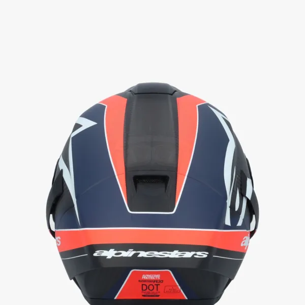 Alpinestars Supertech R10 Team Black Carbon Red Fluo Dark Blue Matt> Integraalhelmen|Carbon Helmen