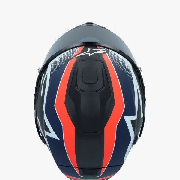 Alpinestars Supertech R10 Team Black Carbon Red Fluo Dark Blue Matt> Integraalhelmen|Carbon Helmen