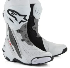 Alpinestars Supertech R Vented Boots White/Mid Gray/Black 2024>Heren Heren Motorlaarzen|Race Motorlaarzen