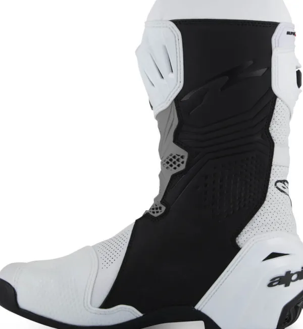 Alpinestars Supertech R Vented Boots White/Mid Gray/Black 2024>Heren Heren Motorlaarzen|Race Motorlaarzen