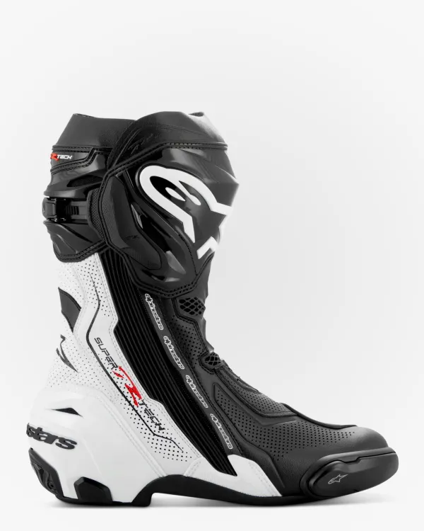 Alpinestars Supertech R Vented Boots Black/White 12>Heren Heren Motorlaarzen|Race Motorlaarzen