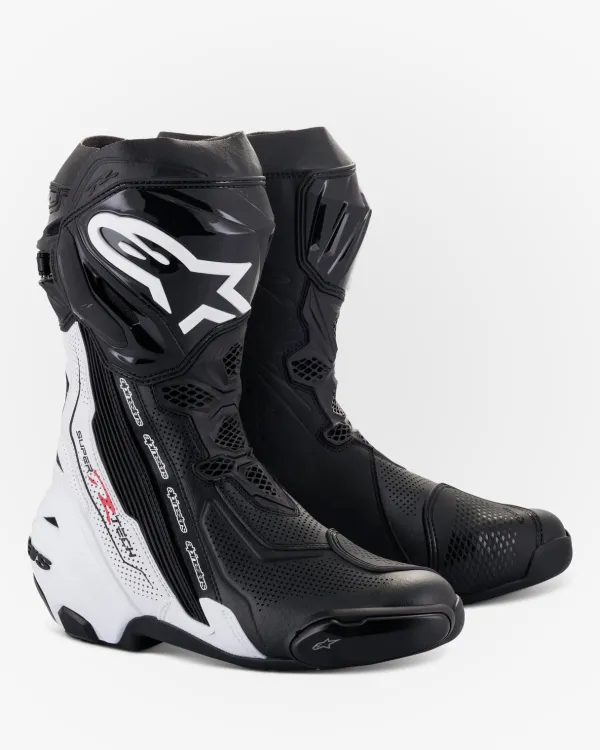 Alpinestars Supertech R Vented Boots Black/White 12>Heren Heren Motorlaarzen|Race Motorlaarzen