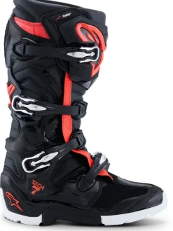 Alpinestars Tech 7 Enduro Drystar Black/Red Fluo/White>Heren Heren Motorlaarzen