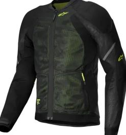 Alpinestars Troop-Air Motorjas Black Yellow Fluo 168> Motorjassen