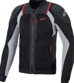 Alpinestars Troop-Air Pro Motorjas Black Ash Gray Bright Red 1087> Motorjassen