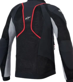 Alpinestars Troop-Air Pro Motorjas Black Ash Gray Bright Red 1087> Motorjassen