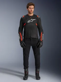 Alpinestars T-Sps Air V2 Motorjas Black Red Fluo 1030> Motorjassen