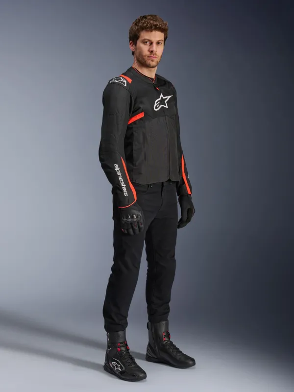 Alpinestars T-Sps Air V2 Motorjas Black Red Fluo 1030> Motorjassen