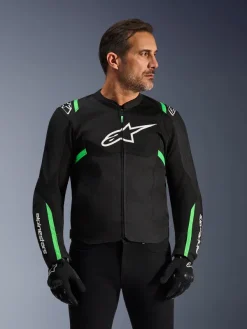 Alpinestars T-Sps Air V2 Motorjas Black/Fluo Green><noscript><img width=