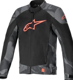 Alpinestars T-SP X Superair Motorjas Gray Camo Red Fluo 9133> Motorjassen