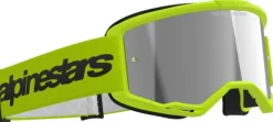Alpinestars Vision 3 Wordmark Goggle Yellow Fluo/Mirror Silver> Crossbrillen