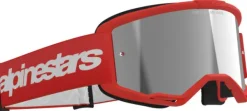 Alpinestars Vision 3 Wordmark Goggle Red/Mirror Silver> Crossbrillen