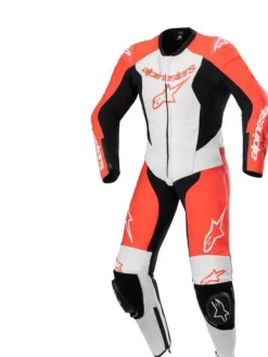 Alpinestars Youth Gp Plus V2 1Pc Leather Suit Red Fluo White Black 3022> Motorpakken
