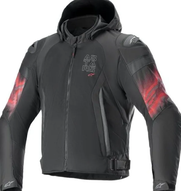 Alpinestars Zaca Air Venom Waterproof Motorjas Black Bright Red 1303> Motorjassen
