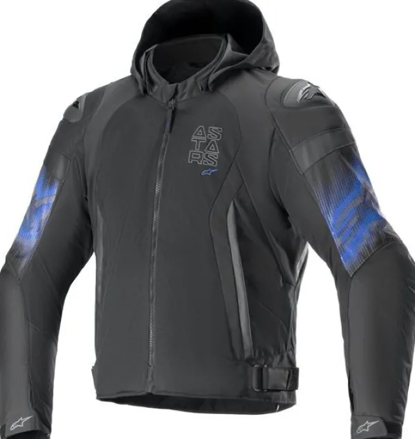 Alpinestars Zaca Air Venom Waterproof Motorjas Black Electric Blue 173> Motorjassen