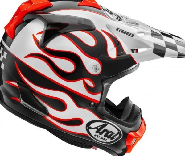 Arai MX-V EVO Flame White> Adventure Helmen|Crosshelmen