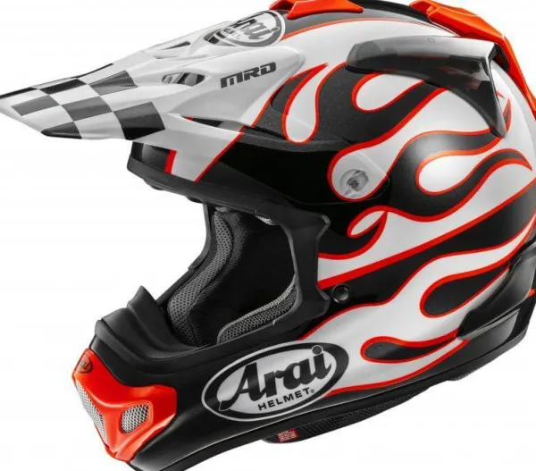 Arai MX-V EVO Flame White> Adventure Helmen|Crosshelmen