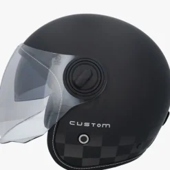 Beon B108 Custom Matt Zwart>DAMES Jethelmen|Dames Scooterhelmen