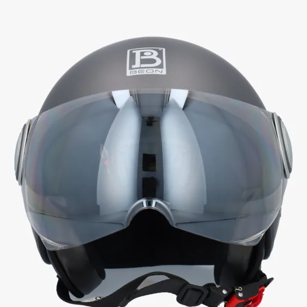 Beon B110 Mat Titanium>DAMES Jethelmen|Dames Scooterhelmen