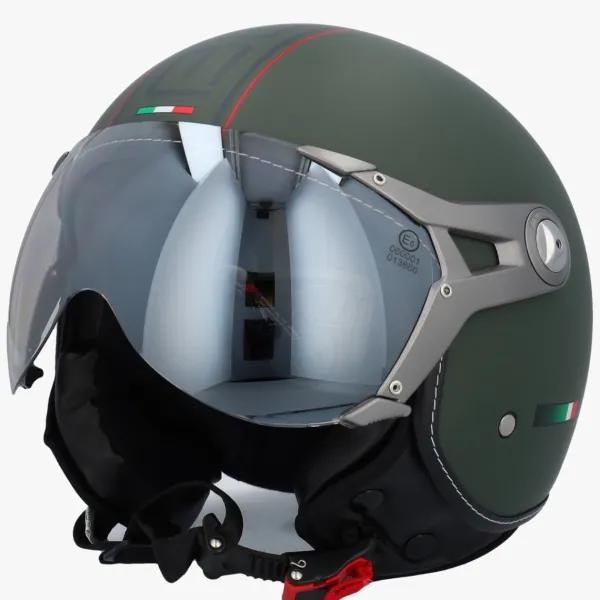 Beon Design-B Luxe Army Green>DAMES Vespa Helmen|Jethelmen