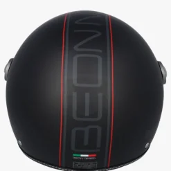Beon Design-B Luxe Matzwart>DAMES Vespa Helmen|Jethelmen