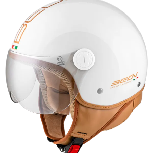 Beon Design Luxe wit>DAMES Vespa Helmen|Jethelmen