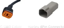 Chigee Technology 4pin OBD adapter kabel Harley Davidson MFP0054> Motor Accessoires